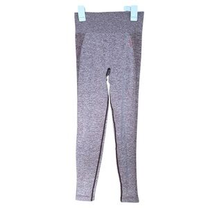 Gymshark Flex Seamless Leggings High Waisted Maroon Gray  Size Small